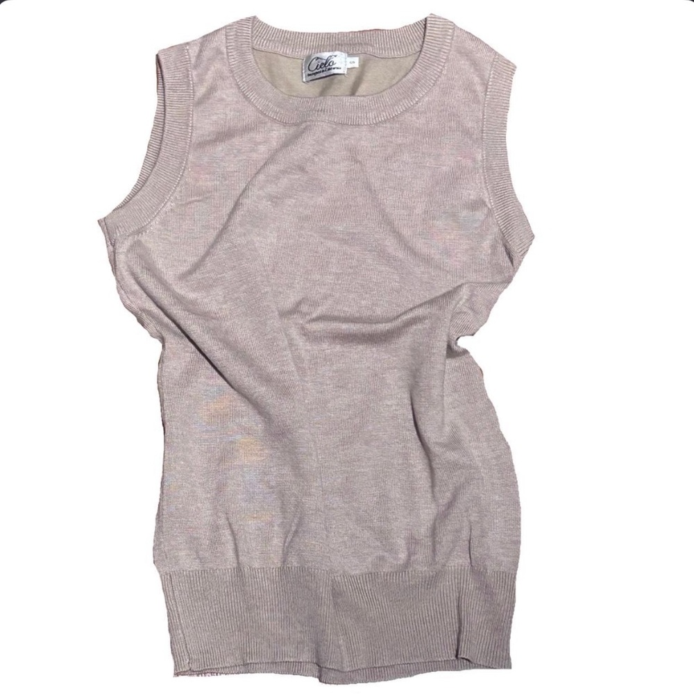 Cielo Sleeveless Knit Tank in Light Mauve